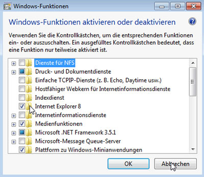 Internet Explorer deaktivieren