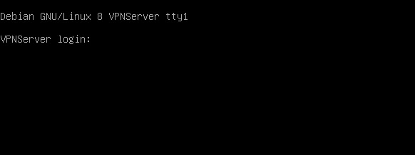 Debian Server Login Konsole